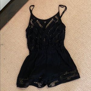 LF Millou black crochet Romper 🖤